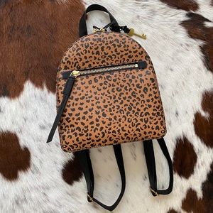 Fossil Megan Tan Cheetah Animal Print 